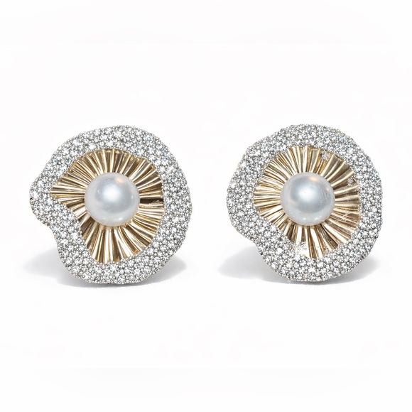 Anthropologie Jewelry - Gold and Silver Pearl Earrings